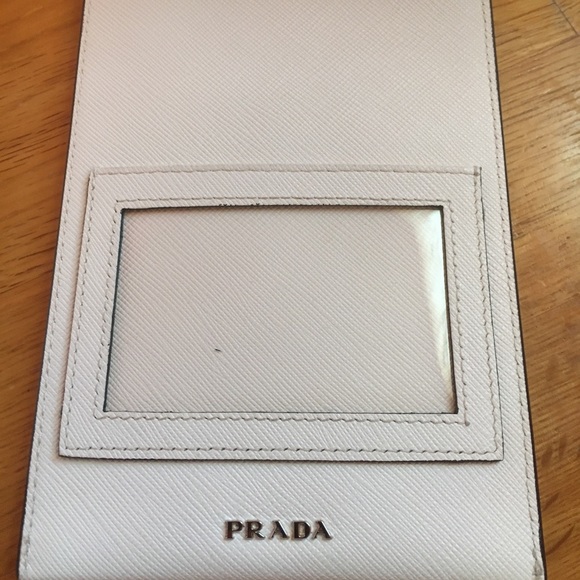Prada lanyard with strap. White and brown. Worn once. Authentic. No flaws. - Picture 3 of 5